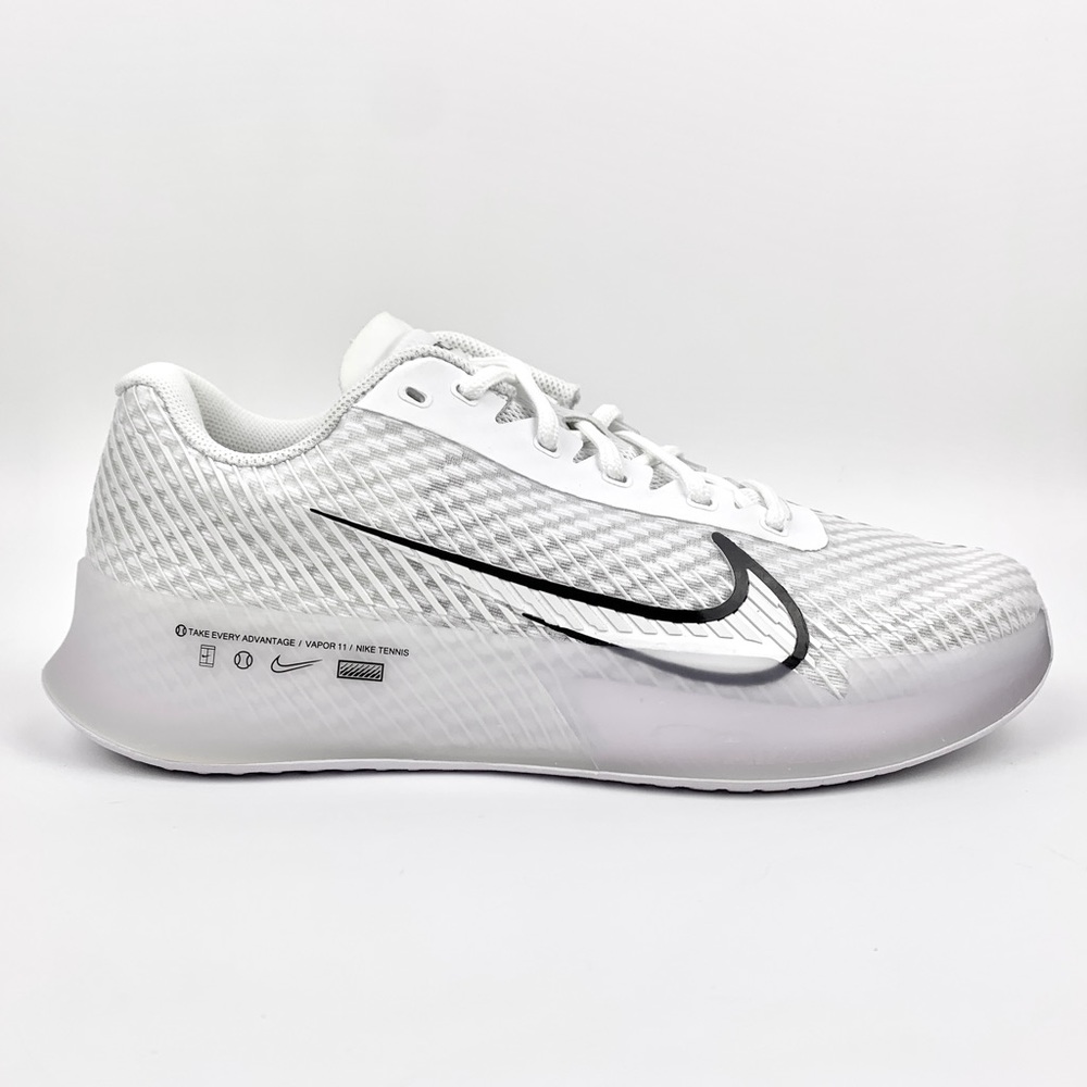 Nike Court Air Zoom Vapor 11 Tennis Shoe White Black DR6965-100 Womens Size 8.5